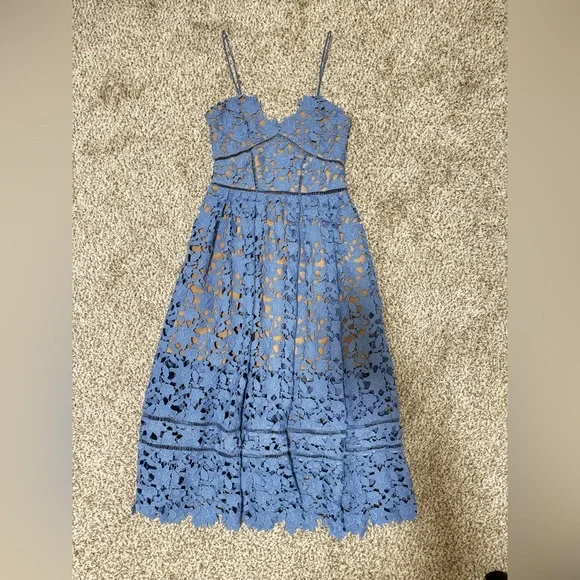 Guipure Lace Self Portrait Azaelea Dress Blue Self Portrait Azaelea Guipure Lace Dress Midi Guipure Lace Self Portrait Azaelea Dress Blue Self Portrait Azaelea Guipure Lace Dress Midi